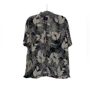 Caribbean Joe Gray Black Boxy Blouse